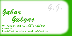 gabor gulyas business card